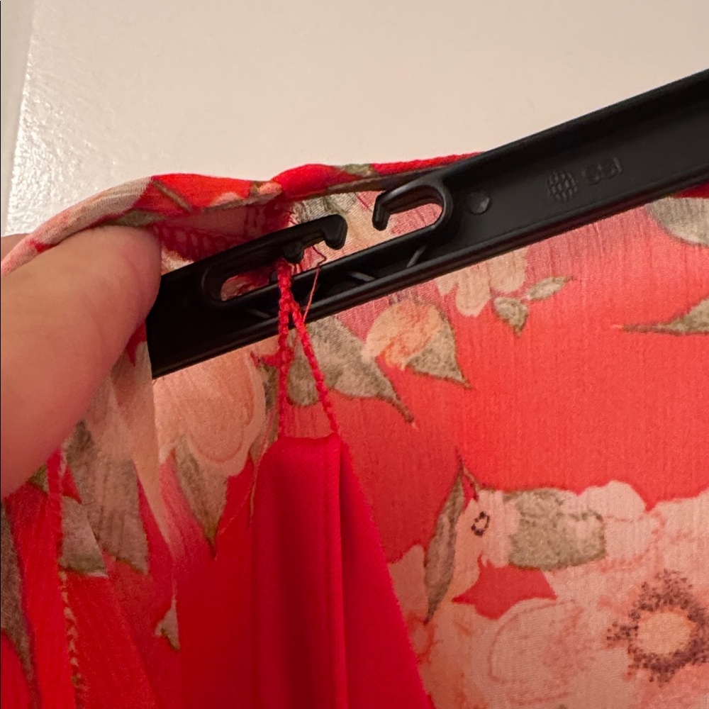 I.N. Studio floral blouse button down, ruffle sleeve solid tank top included 2X - Picture 5 of 14